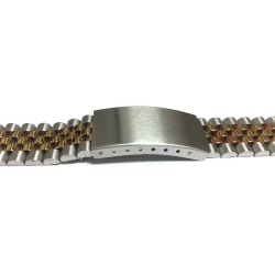 Bracelet de montre 22mm Acier Bicolore Fermoir Déployant Rowi