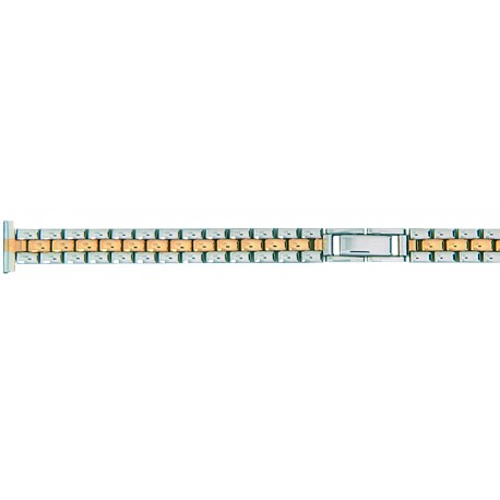 Bracelet de montre 12mm Acier PVD Bicolore Fermoir invisible Rowi
