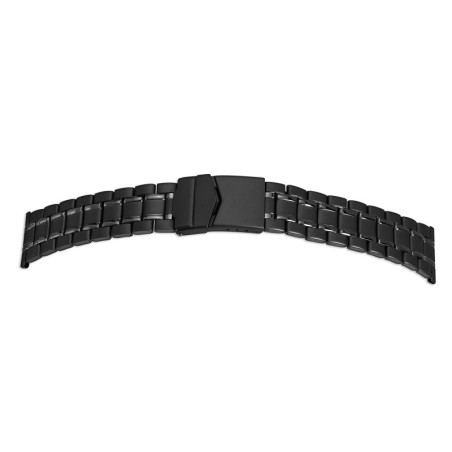 Bracelet de montre 22mm Noir en Acier Inoxydable Rowi Made In Germany