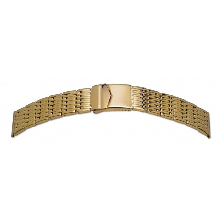 Bracelet de Montre 24mm en Acier Massif Gold Inoxydable Rowi Made In Germany