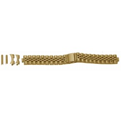 Bracelet de montre Muti Anses 20 et 22mm en Acier Gold ROWI FIXOFLEX 