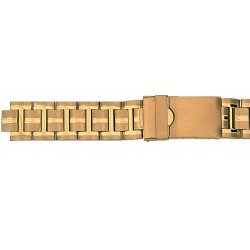 Bracelet de montre Muti Anses 18-20 et 22mm en Acier Gold ROWI FIXOFLEX 