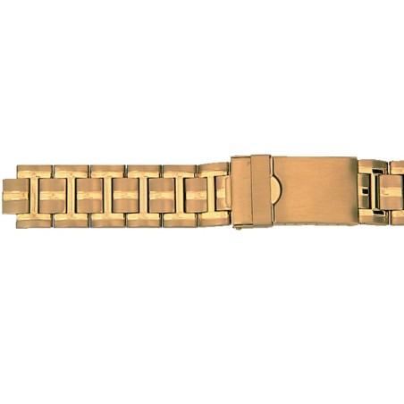 Bracelet de montre Muti Anses 18-20 et 22mm en Acier Gold Rowi Made In Germany