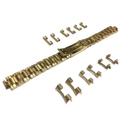 Bracelet de montre Muti Anses 18-20 et 22mm en Acier Gold Rowi Made In Germany