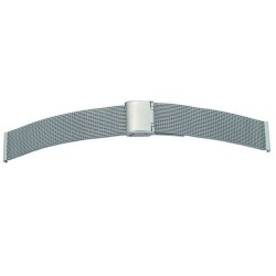 Bracelet de Montre 16mm Argenté Maille Milanaise Acier Rowi-Fixoflex