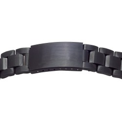 Bracelet de montre adaptable de 18 à 22mm Noir en Acier Inoxydable Rowi Made In Germany