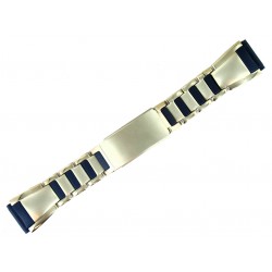 Bracelet de Montre 20mm Bleu Métal et PVC