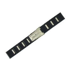 Bracelet de montre 20mm en Métal et PVC avec Boucle déployante de Sureté