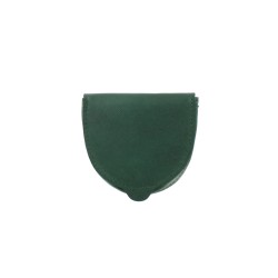 Cuvette Porte Monnaie Vert en Cuir Véritable Fabrication Artisanale Française