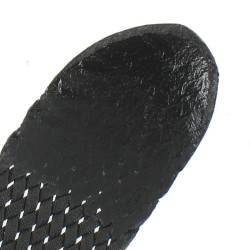 Bracelet de montre 14mm Noir en Nylon Perlon Boucle Dorée