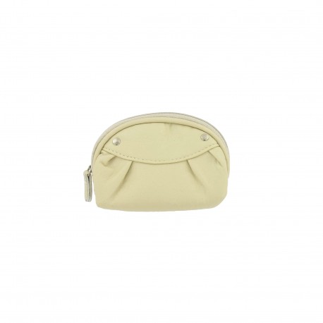 Porte-Monnaie en Simili-Cuir Beige pour Femme