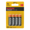 4 Piles Alcalines LR06 AA 1.5 Volts Kodak Xtralife