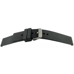 Bracelet de Montre 20mm Noir en Silicone Rubber