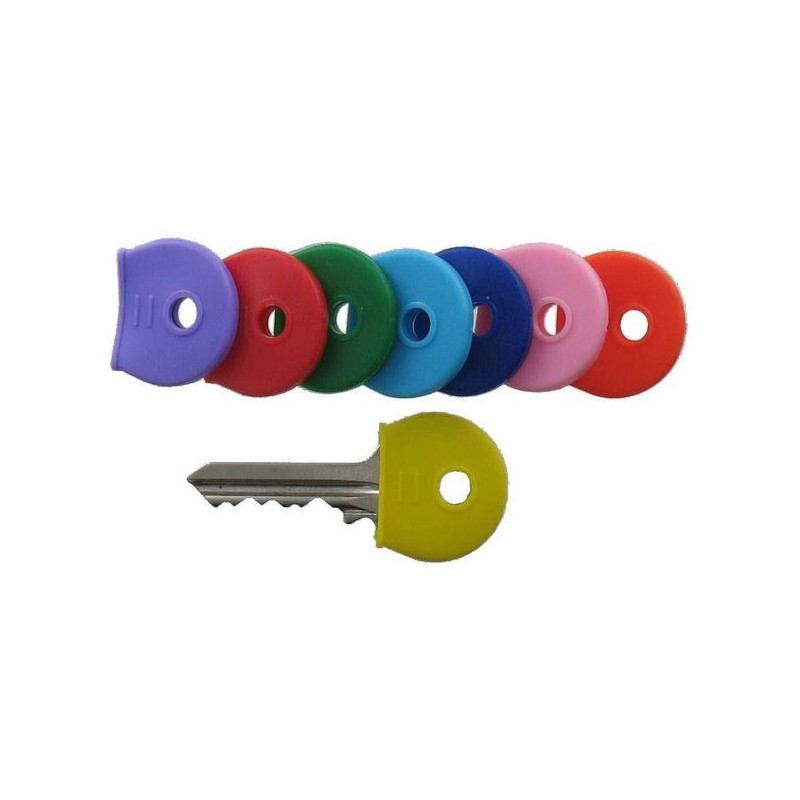 Identifiant de clé en silicone Couleurs assorties Capuchon de clé Capuchons  de clé colorés Capuchons de couleur de clé Capuchons de clé flexibles (24