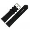 Bracelet de montre 24mm Noir en Silicone Rubber