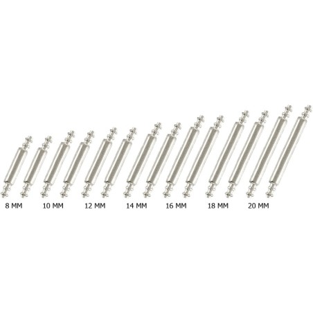Lot de 14 Barrettes Assorties de 08 à 20mm 1.60mm Accessoires de Montre