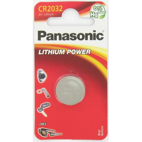 Pile Bouton CR2032 Lithium 3 Volts 220 mAh Panasonic