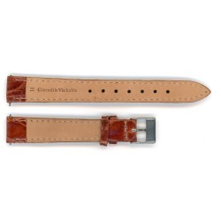 Bracelet de Montre 14mm Gold en Crocodile Véritable Fabrication Artisanale