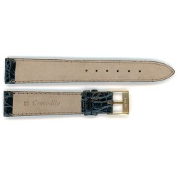 Bracelet de Montre 16mm Marine en Crocodile Véritable Fabrication Artisanale