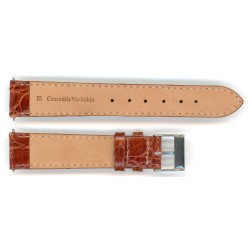 Bracelet de Montre 18mm Gold en Crocodile Véritable Fabrication Artisanale