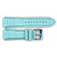Bracelet de Montre 20mm Turquoise encoche de 18mm en Cuir de Veau Gaufré Alligator