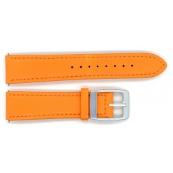 Bracelet de Montre 20mm Cuir Orange Cuir de Veau Waterproof Fabrication Artisanale