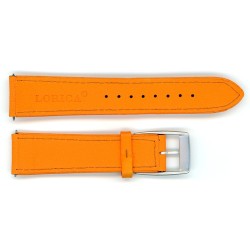 Bracelet de Montre 20mm Cuir Orange Cuir de Veau Waterproof Fabrication Artisanale