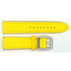 Bracelet de Montre 20mm Jaune en Cuir Waterproof Fabrication Artisanale