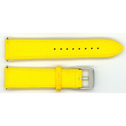 Bracelet de Montre 20mm Jaune en Cuir Waterproof Fabrication Artisanale