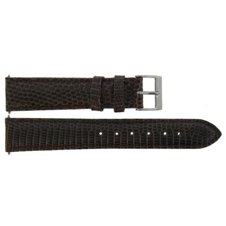 Bracelet de montre en peau de crocodille Véritable 10mm noir
