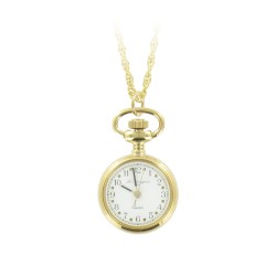 Montre Châtelaine Pendentif Dame Dorée Quartz Made In France