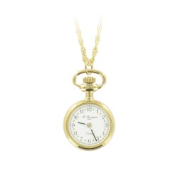 Montre Châtelaine Pendentif Dame Dorée Quartz Made In France