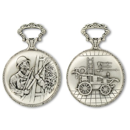 Montre Gousset à Motif Pompiers en Palladium Argenté Quartz Made In FranceCatalogue  Produits