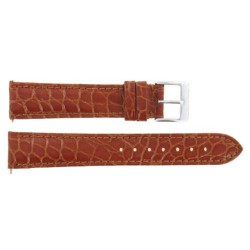 Bracelet de Montre 18mm en Cuir Gold de Veau Gaufré Crocodile