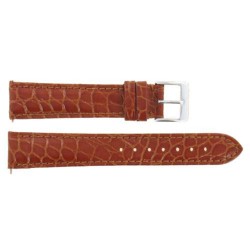 Bracelet de Montre 20mm en Cuir Gold de Veau Gaufré Crocodile