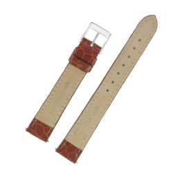 Bracelet de Montre 16mm en Cuir Gold de Veau Gaufré Crocodile
