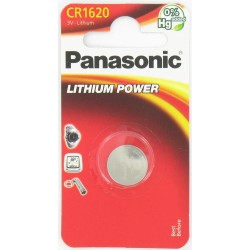 Pile bouton CR1620 Lithium 3 Volts 75mAh Panasonic