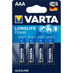 4 Piles LR03 AAA Alcaline Lonflife 1.5 Volts Varta®