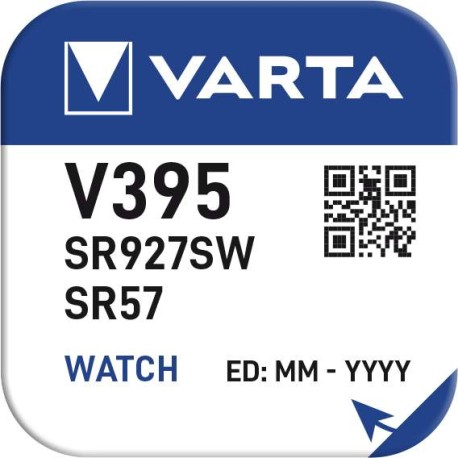 Pile de Montre Bouton 395 (SR927SW) SR57 1.55V Varta