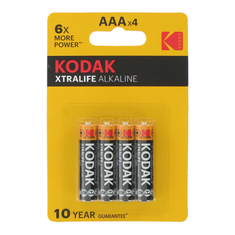 4 Piles LR3 AAA Micro Alcaline Xtralife 1.5 Volts Kodak®