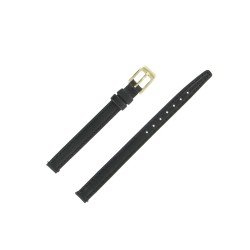 Bracelet de montre 08mm Noir Extra Long en Cuir 