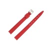 Bracelet de montre 12mm Rouge Extra Long en Cuir Fabrication Artisanale