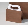 Lots de 10 Sacs Papier Bronze avec anses 200x220x100mm