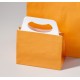 Lots de 10 Sacs Papier Orange avec anses 20x22x10cm