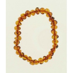 Bracelet Ambre de la Baltique adulte "billes" couleur Milky