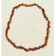 Collier en Ambre de la Baltique 45cm "Chips" couleur Cognac Fait main