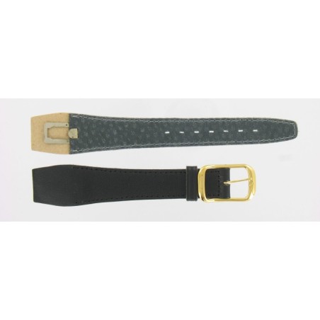 Bracelet 20mm Noir pour Montre à Anses fixes en Cuir