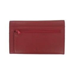 Porte-Monnaie Compagnon Rouge en cuir Véritable