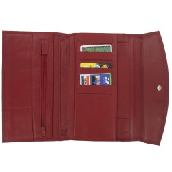 Porte-Monnaie Compagnon Rouge en cuir Véritable