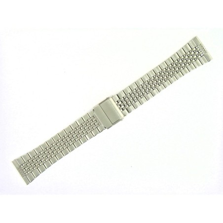 Bracelet de Montre 20mm en Acier Boucle Coulissante de Sureté